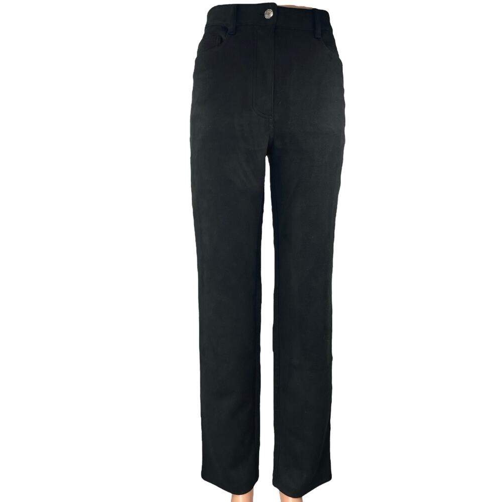 Aritzia Wilfred Women's Black High Waisted Straight Leg Casual Pants Size 4